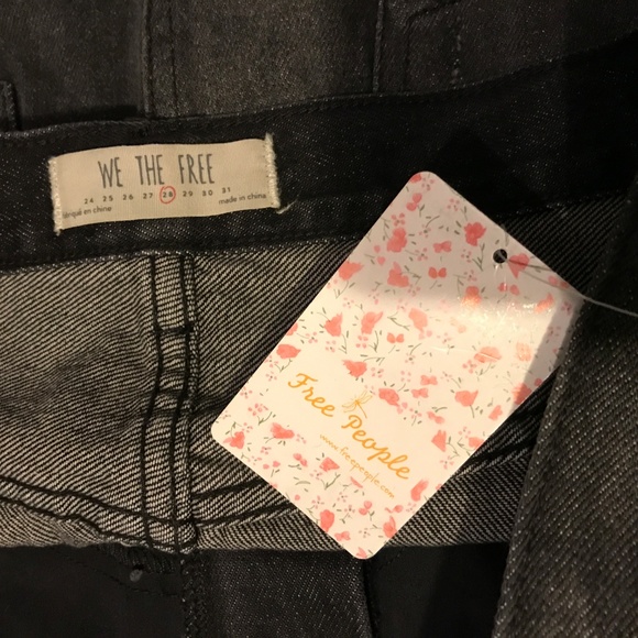 We the Free Relaxed & Destroyed Black Denim Skirt - Picture 8 of 8